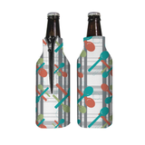 Zippered Bottle Koozie Plaid Spoon