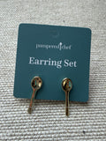 Happy Spoon Earrings Goldtone