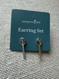 Happy Spoon Earrings Silvertone