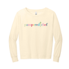 Multi-Colored Logo Featherweight French Terry Long Sleeve Crew Ladies