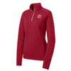 PC Holiday Wreath Ladies 1/4 zip Textured Pullover