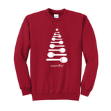 Happy Spoon Christmas Tree Unisex Crewneck Sweatshirt
