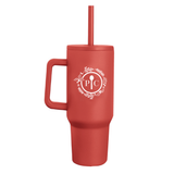 40oz Holiday Tumbler with handle and straw