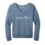 Beach Wash® Garment-Dyed V-Neck Sweatshirt - Ladies