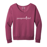 Beach Wash® Garment-Dyed V-Neck Sweatshirt - Ladies