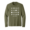 Clover Grid Unisex Perfect Tri Long  Sleeve Tee