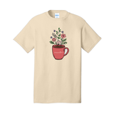 Coffee and Flowers Unisex Short Sleeve Tee Shirt