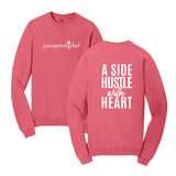 Side Hustle with Heart Unisex Crewneck Sweatshirt