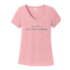 Let's Get Cooking POTP Ladies Vneck Tee