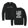 Side Hustle with Heart Unisex Pocket Sweatshirt