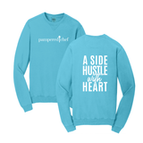 Side Hustle with Heart Unisex Crewneck Sweatshirt