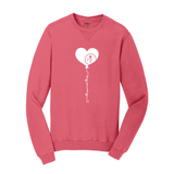 Pampered Chef Heart Balloon Beach Washed Crewneck, Unisex Sweatshirt