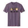 Peace, Love, Coffee Unisex Short Sleeve Perfect Blend Tee