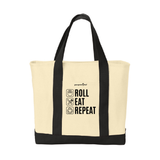 Roll Eat Repeat Twill Two Tone Shopping Tote