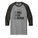 Roll Eat Repeat Unisex Raglan Tee