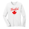 Thankful Maple Leaf Ladies Long Sleeve Tee