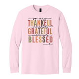 Unisex Long Sleeve Grateful Blessed tee