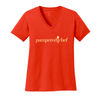 V Neck Logo Core Cotton Tee Ladies