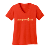 V Neck Logo Core Cotton Tee Ladies