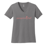 V Neck Logo Core Cotton Tee Ladies