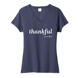 Vneck Thankful Ladies tee