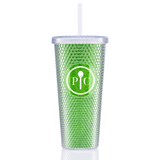 Holiday Studded Resuable Tumbler with lid and straw