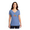 Puttin on the Printz All Varieties Ladies V Neck Maritime Frost