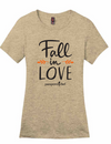 Fall in Love Short Sleeved Ladies Tee