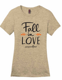 Fall in Love Short Sleeved Ladies Tee