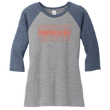 Pampered Chef Repeating Coral Logo Women's 3/4 Sleeve Tee