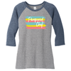 Pampered Chef Tri Color Script Women's 3/4 Sleeve Tee