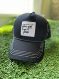 You Got This Cap Oversized Patch Blk