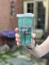 Tervis Dots Teal Tumbler with Lid 16 oz